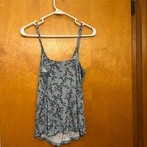 spaghetti top with floral print